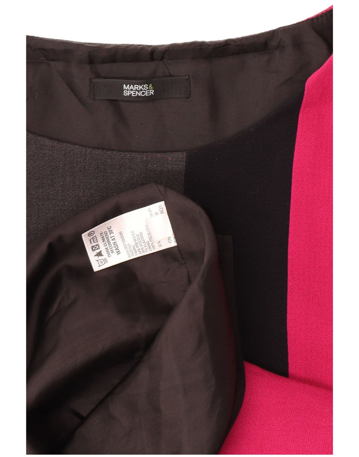 Vestido bainha feminino Marks & Spencer UK 10 pequeno bloco colorido multicolorido