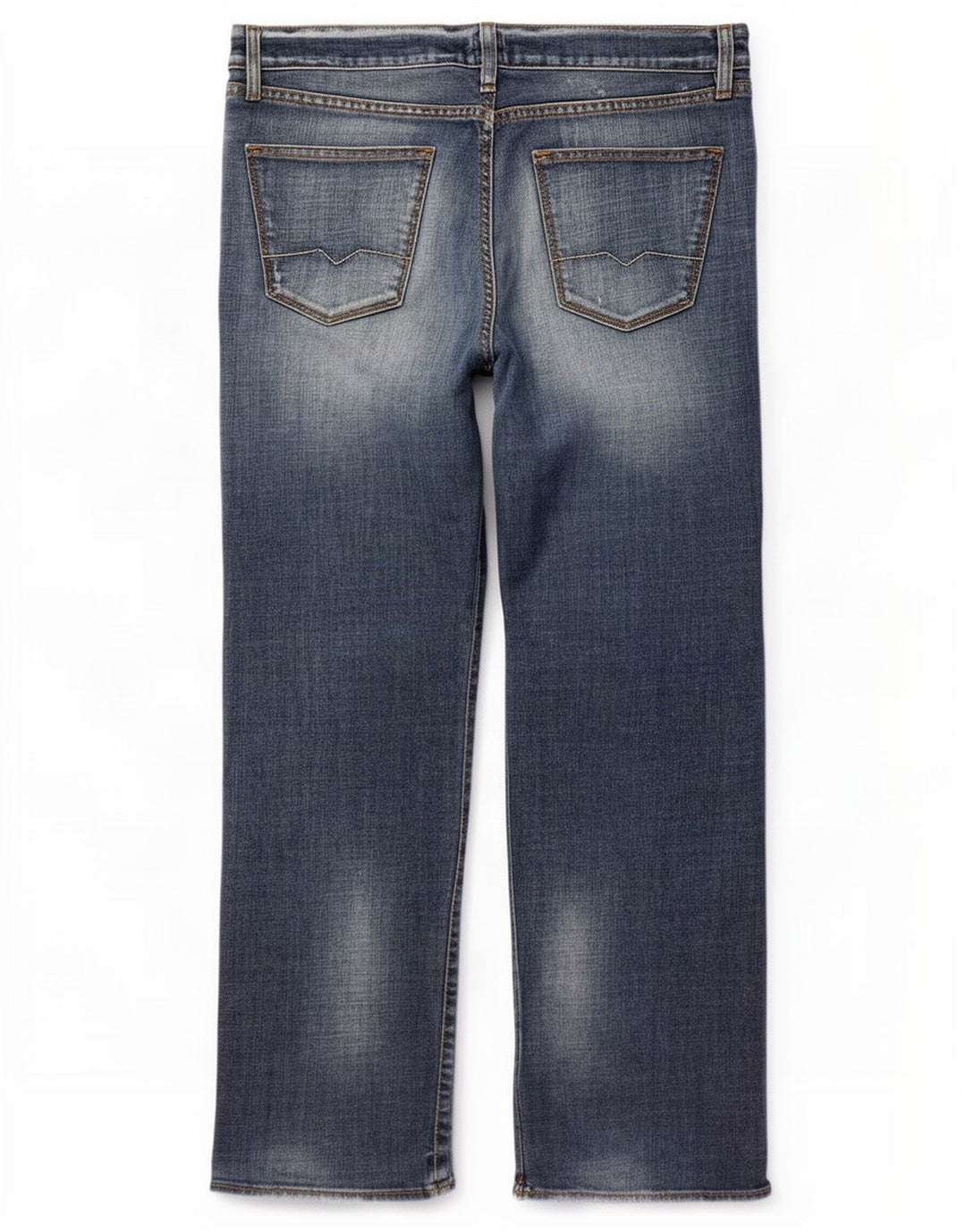 Hugo Boss Mens Straight Jeans W38 L32 Azul Algodão