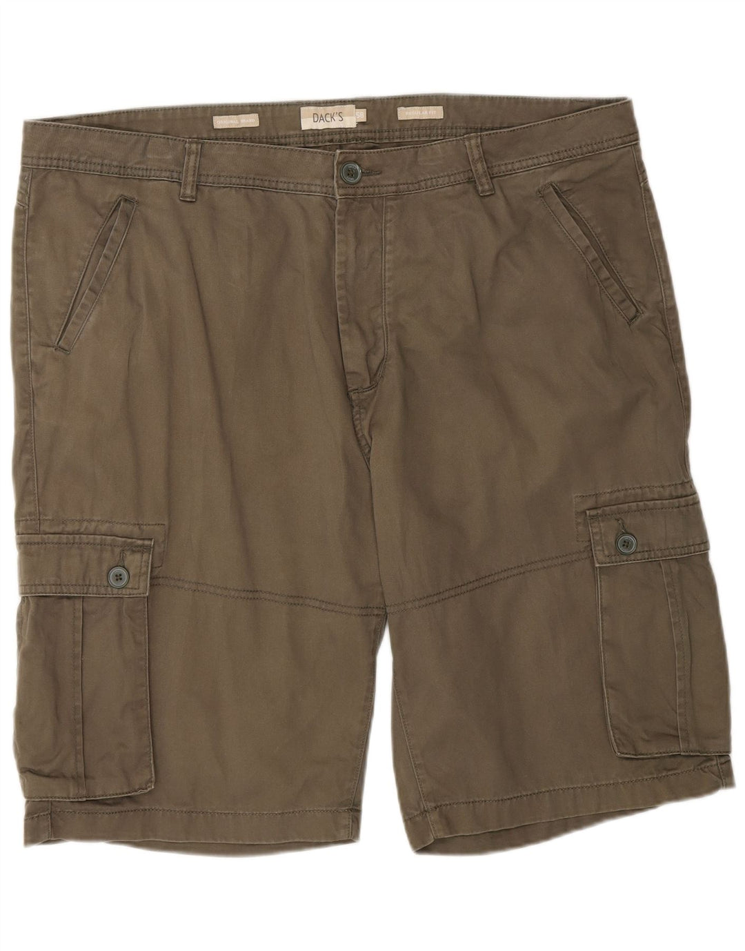 DACK'S Shorts cargo masculino de ajuste regular tamanho 48 2XL W40 algodão cáqui