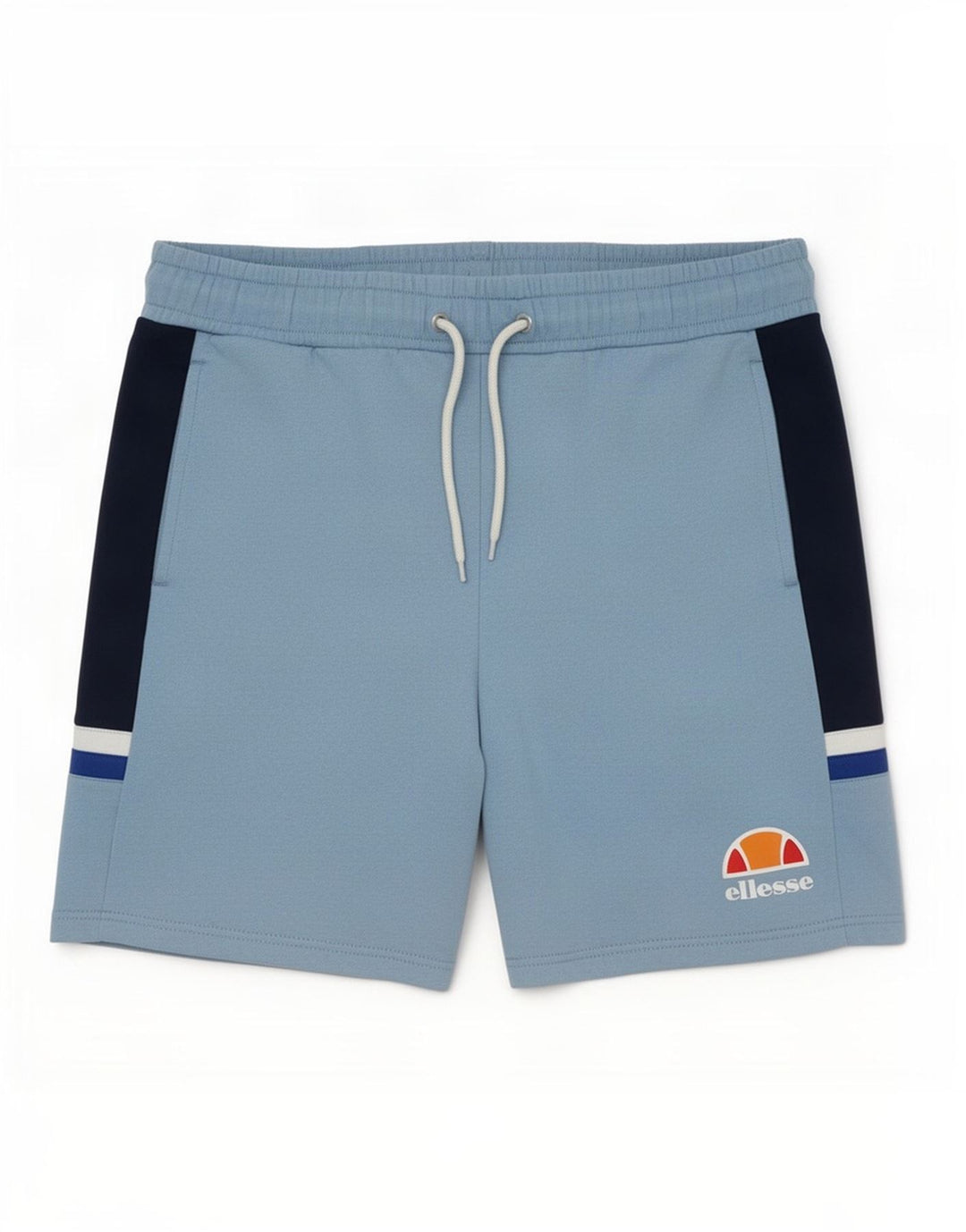 Shorts esportivos masculinos Ellesse algodão colorblock azul médio