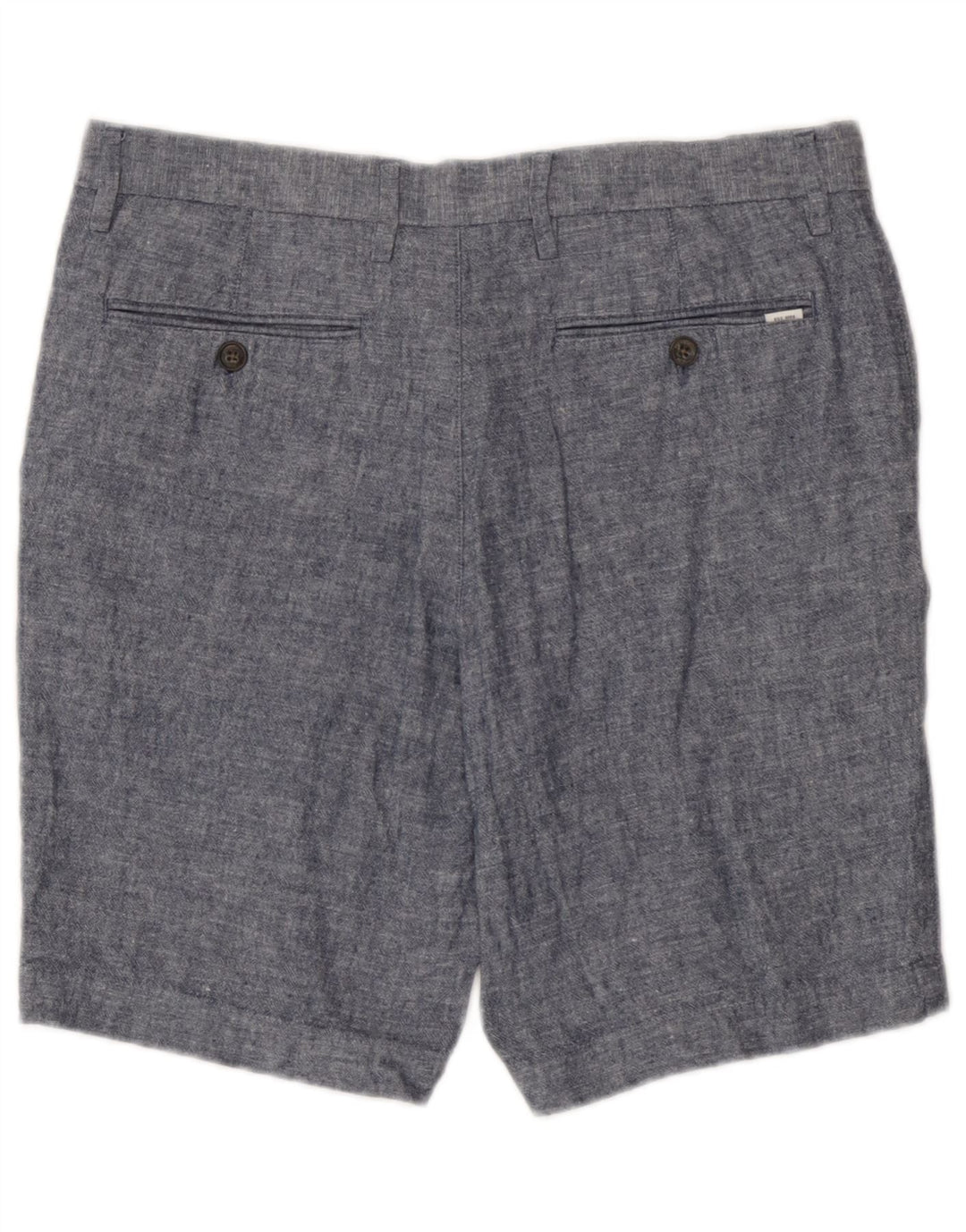 Shorts chino masculino Marks & Spencer W32 linho azul médio