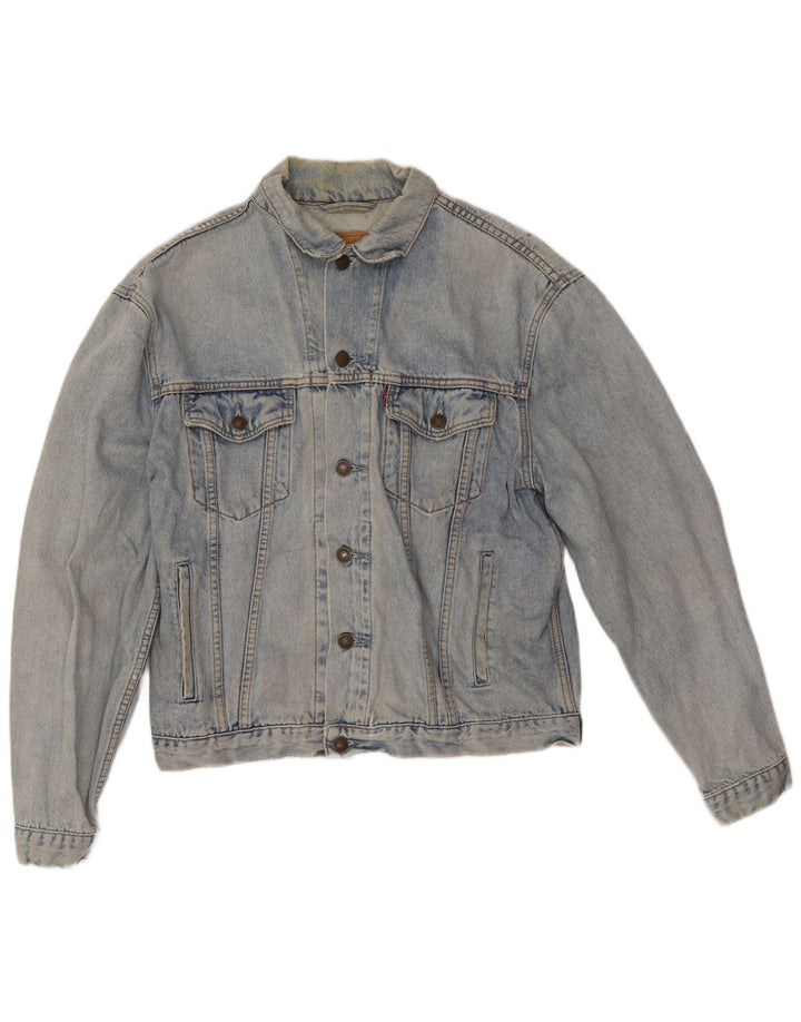 Jaqueta jeans masculina Levi's UK 38 algodão azul médio