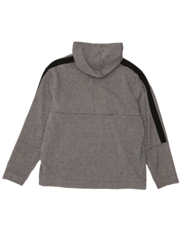 Reebok Mens Hoodie Jumper XL Cinza Colourblock Poliéster