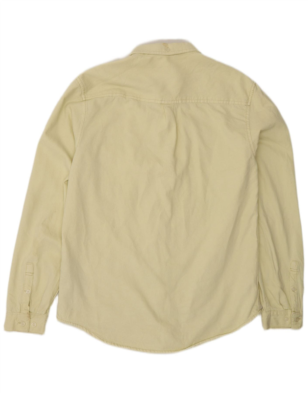 Camisa masculina Zara médio algodão amarelo