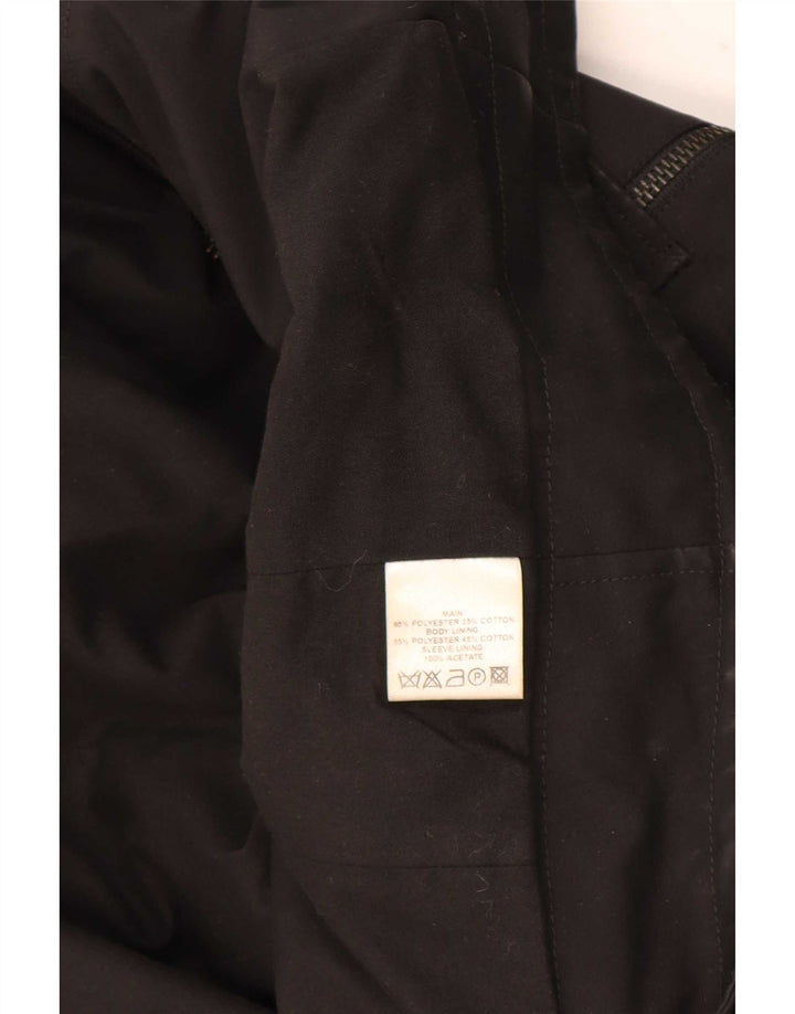 Jaqueta corta-vento masculina Reiss com capuz Reino Unido 36 poliéster preto pequeno