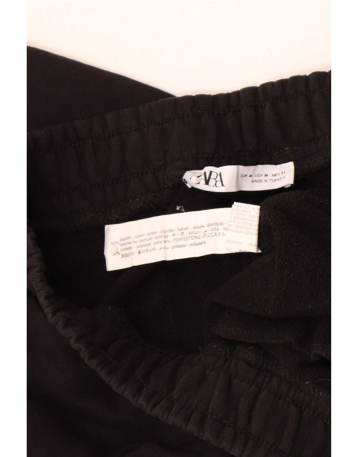 Zara Calça de treino masculina Joggers médio preto algodão