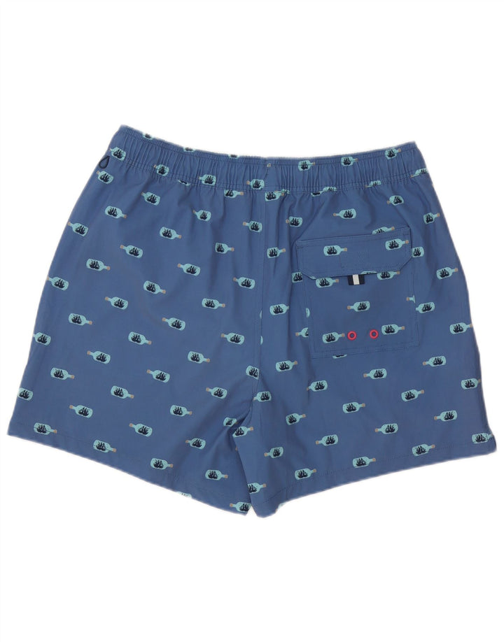 Shorts de natação masculinos com estampa Crew Clothing XL azul poliéster
