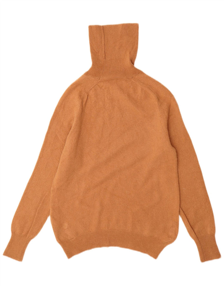 Suéter feminino ZARA com gola redonda, Reino Unido 12 lã marrom médio