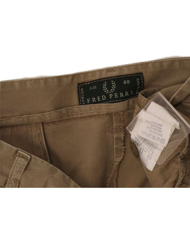 Fred Perry Mens Chino Shorts IT 48 Médio W32 Algodão Cáqui