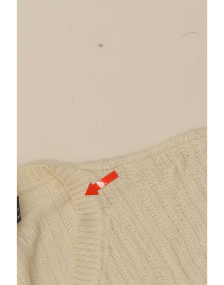 Camiseta masculina Zara Top grande algodão bege