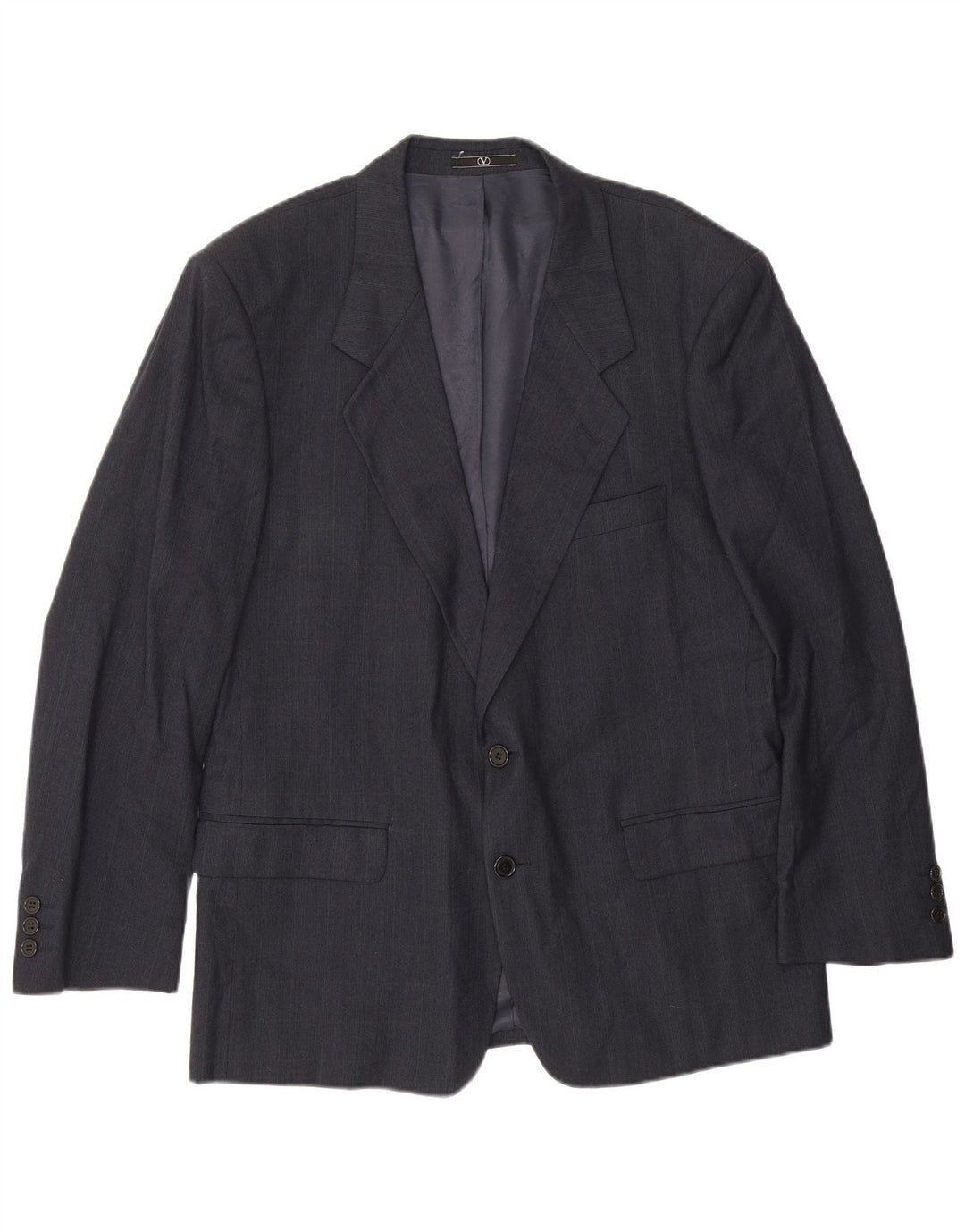 Jaqueta Blazer masculina Valentino com 2 botões IT 52 XL azul marinho lã virgem