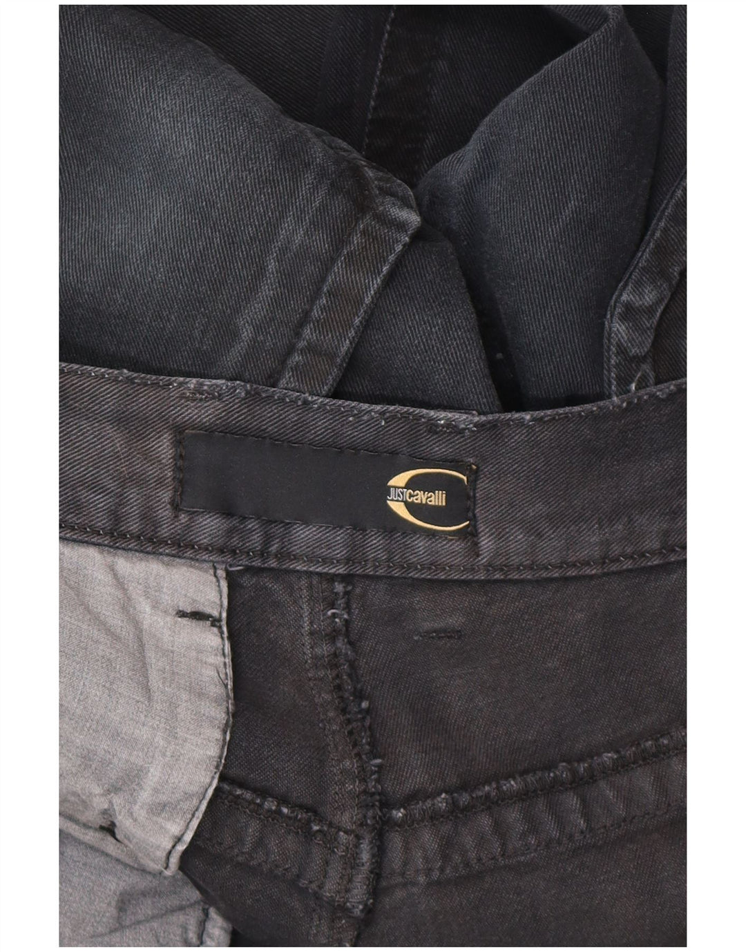 Jeans retos masculinos Just Cavalli IT 48 médio W34 L28 azul marinho