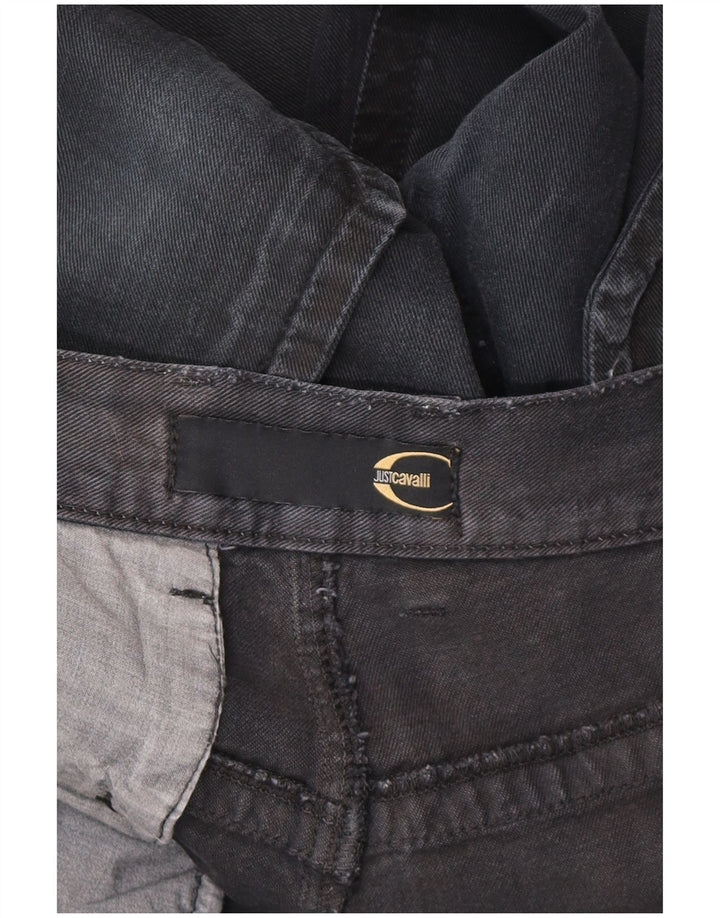 Jeans retos masculinos Just Cavalli IT 48 médio W34 L28 azul marinho