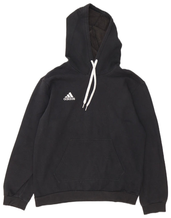Adidas Mens Hoodie Jumper Médio Algodão Preto
