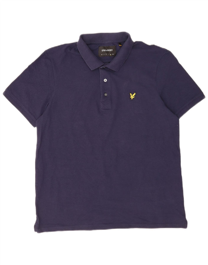 Camisa polo masculina Lyle & Scott XL azul marinho algodão