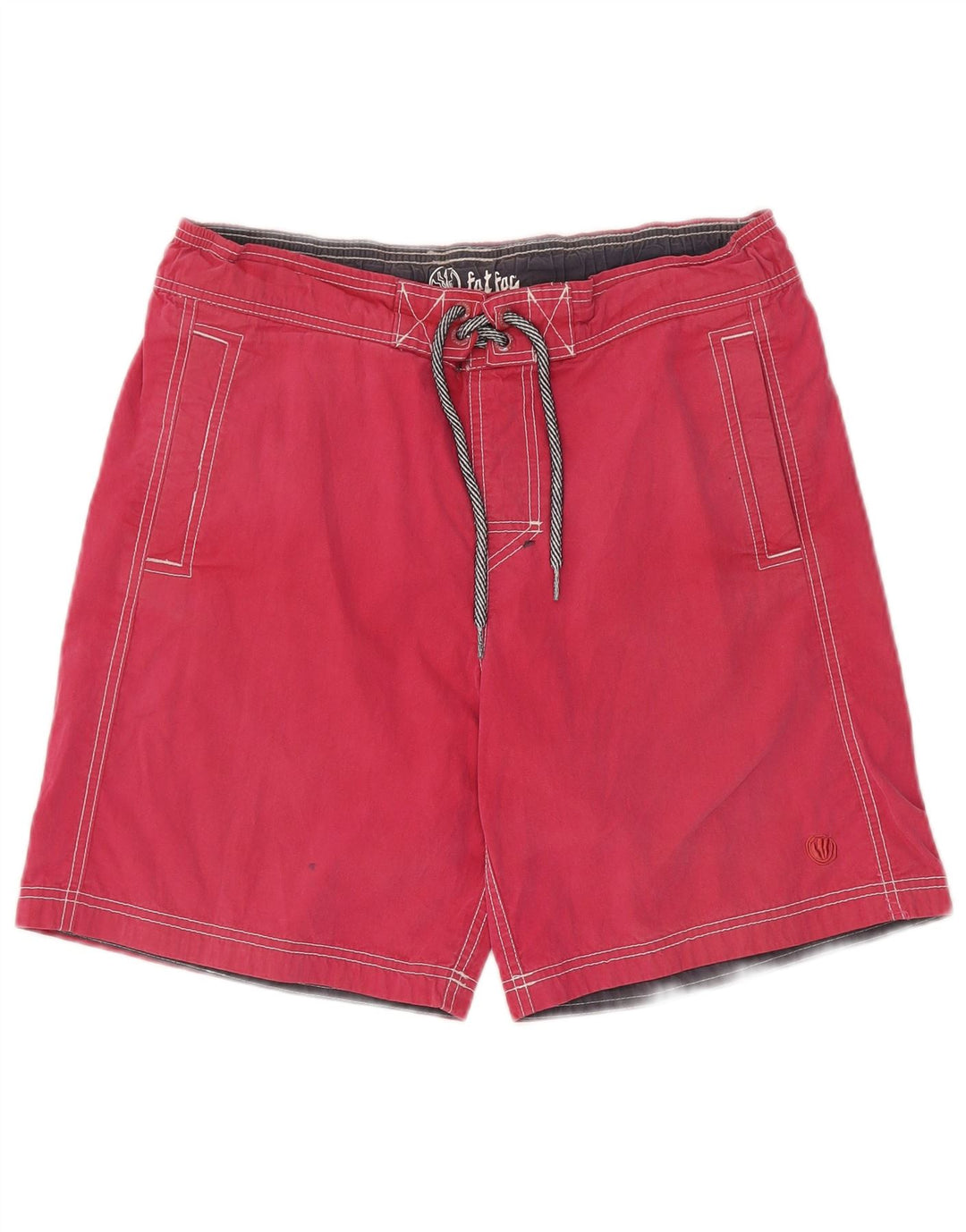 Shorts de natação masculino Fat Face grande algodão vermelho