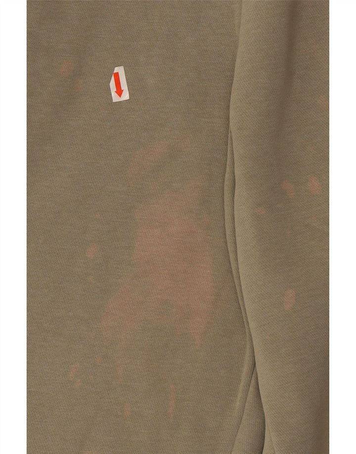 Calça de treino feminina Nike UK 10 pequena algodão cáqui