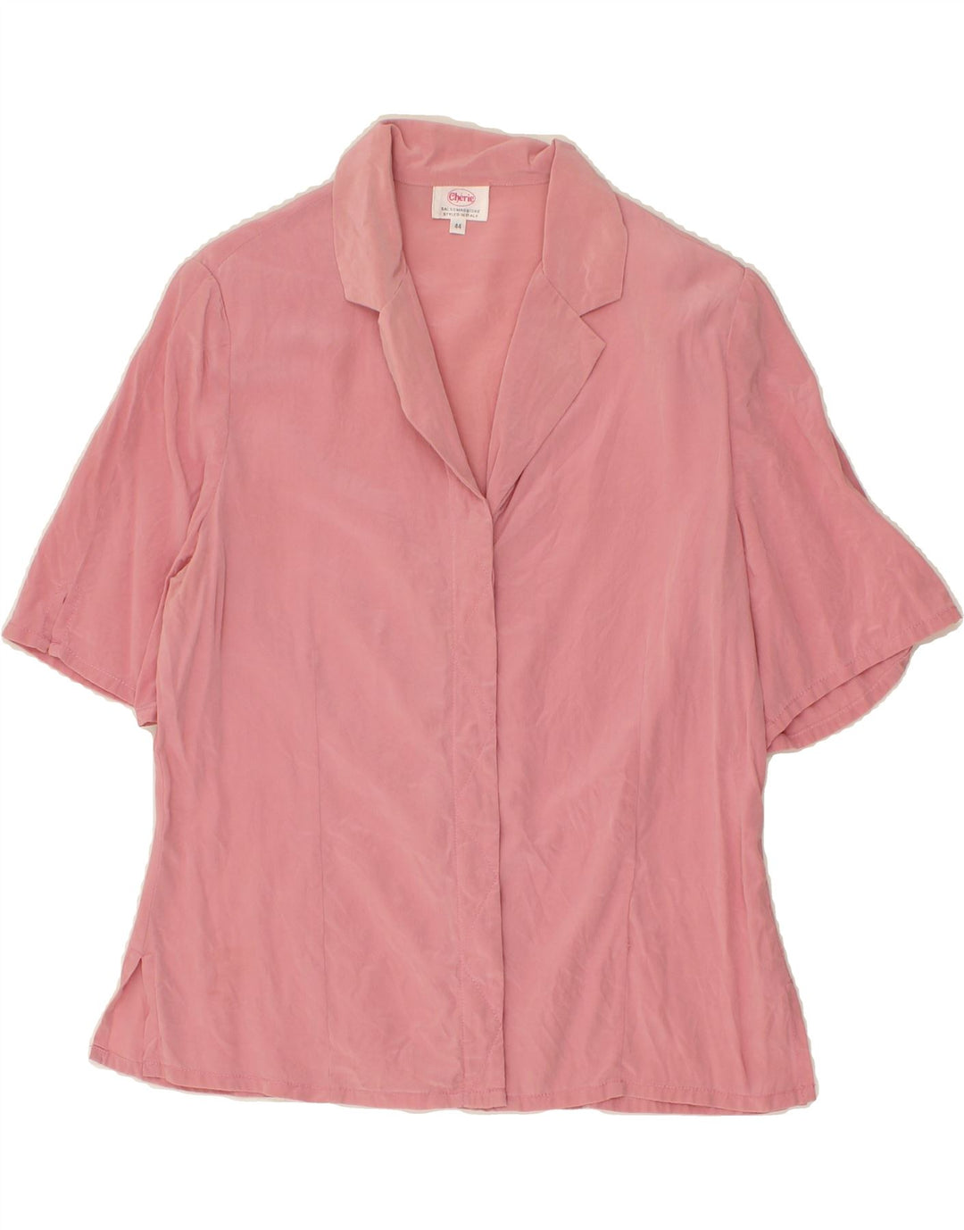 CHERIE Womens Short Sleeve Shirt Blouse IT 44 Medium Pink Vintage cherie and Second-Hand cherie from Messina Hembry 