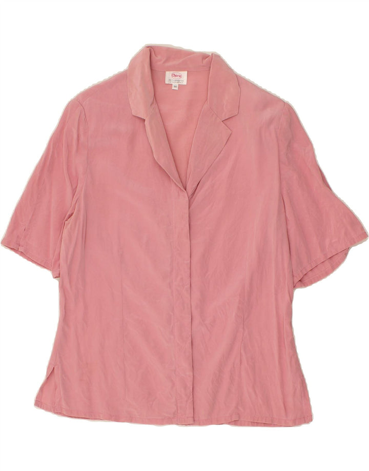 CHERIE Womens Short Sleeve Shirt Blouse IT 44 Medium Pink Vintage cherie and Second-Hand cherie from Messina Hembry 