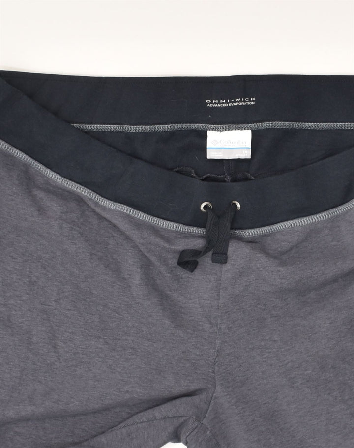 COLUMBIA Womens Omni-Wick Tracksuit Trousers XL Grey Cotton | Vintage Columbia | Thrift | Second-Hand Columbia | Used Clothing | Messina Hembry 