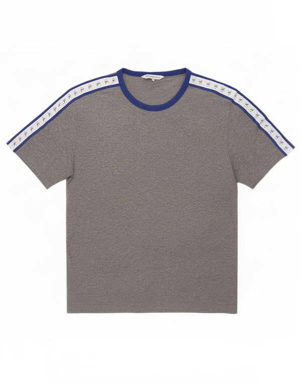 Calvin Klein Jeans Mens Graphic T-Shirt Top Medium Grey Colourblock Cotton