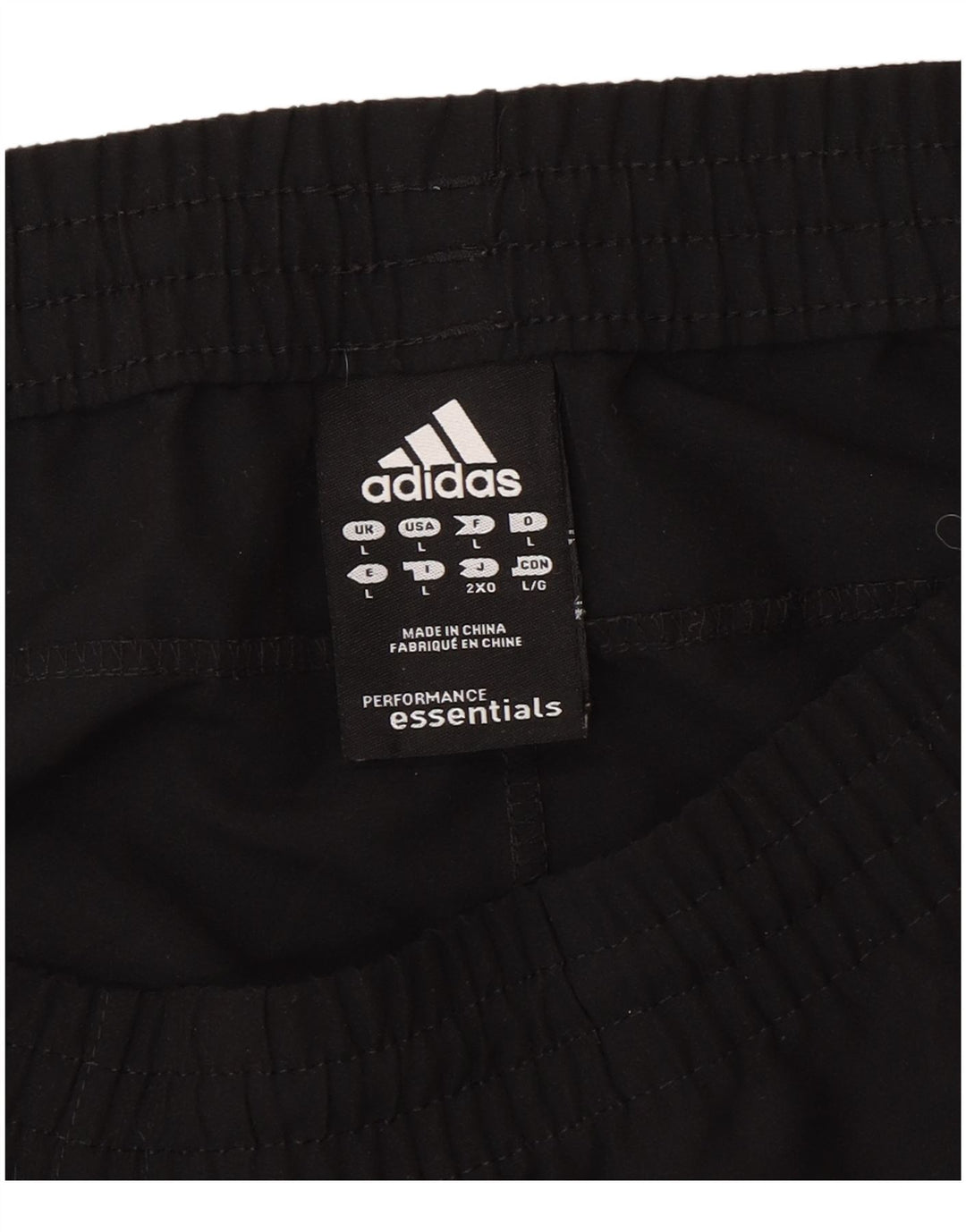 Calça de treino masculina Adidas grande poliéster preto