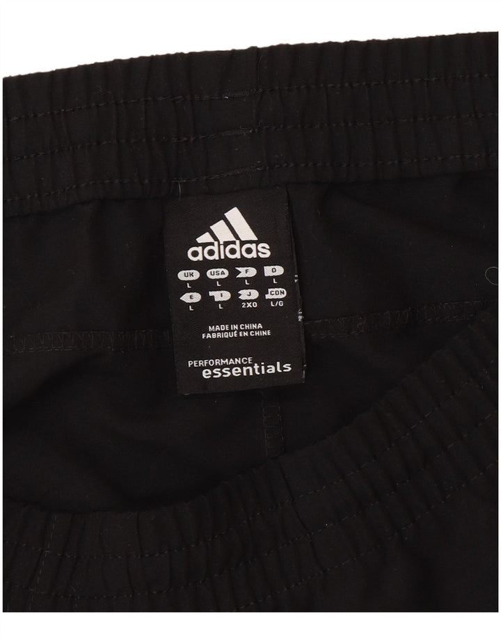 Calça de treino masculina Adidas grande poliéster preto