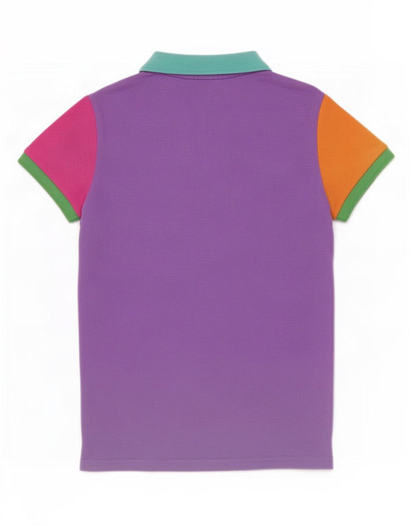 Polo Ralph Lauren para meninas 12-13 anos grande bloco colorido azul marinho