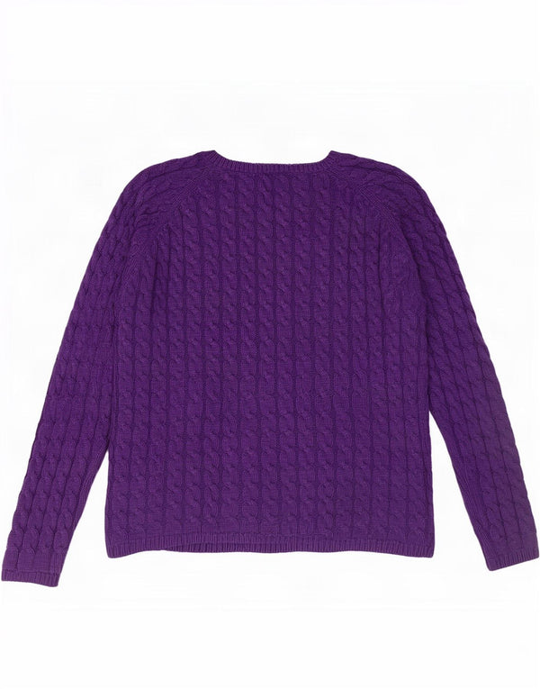 Suéter feminino grande com gola canoa Gap Reino Unido 10 algodão roxo pequeno