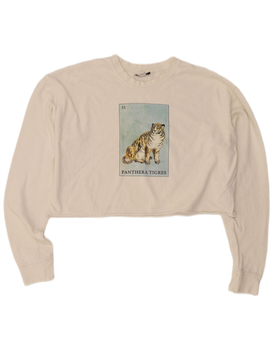 Topshop moletom feminino cropped superdimensionado Reino Unido 10 algodão branco pequeno