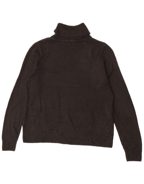 Suéter feminino Marks & Spencer com gola redonda Reino Unido 16 grande acrílico preto