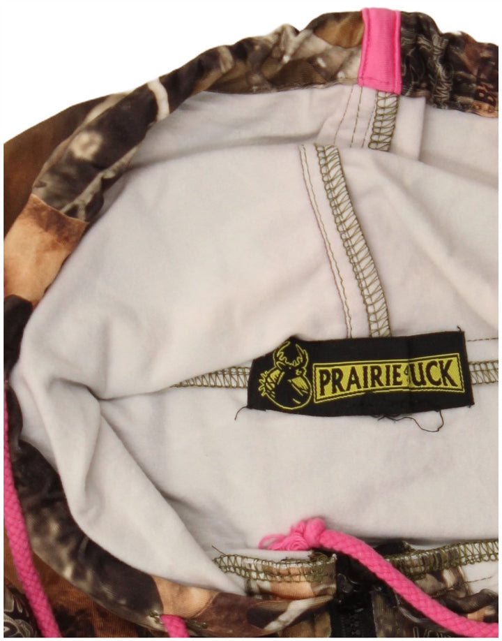 Suéter feminino com capuz e zíper LONGLEAF CAMO Reino Unido 14 camuflagem bege médio