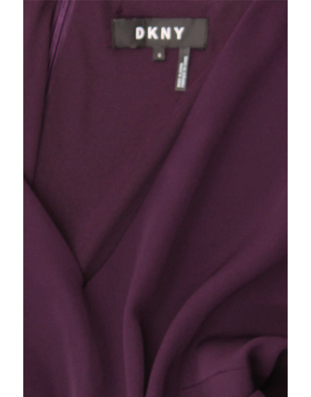 Vestido feminino Dkny manga 3/4 com bainha US 6 médio roxo