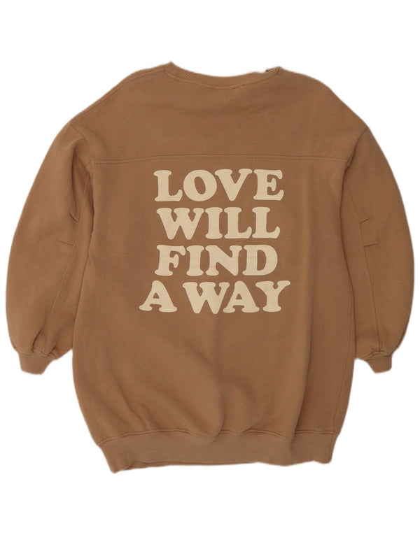 Zara Girls Disney Graphic Moletom Jumper 13-14 Anos Marrom