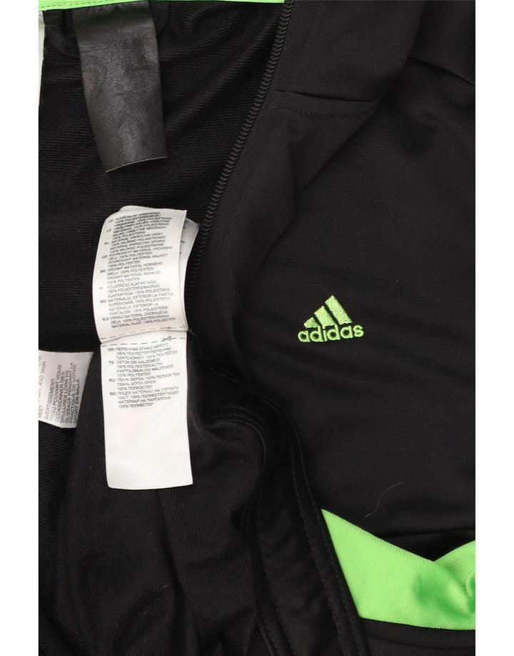 Adidas Mens Treino Top Jacket Pequeno Preto Colorblock Poliéster