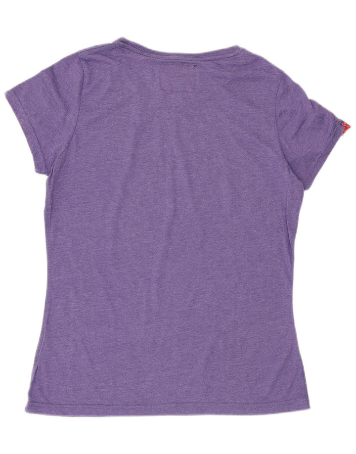 Camiseta feminina SUPERDRY com estampa gráfica UK 18 XL algodão roxo