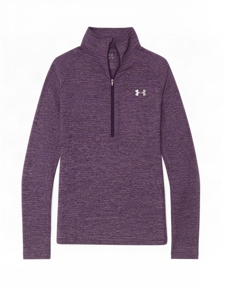 Under Armour Womens Heat Gear Pulôver Treino Top Reino Unido 14 Médio Roxo
