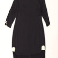 Vestido bainha feminino French Connection UK 12 bloco colorido preto médio