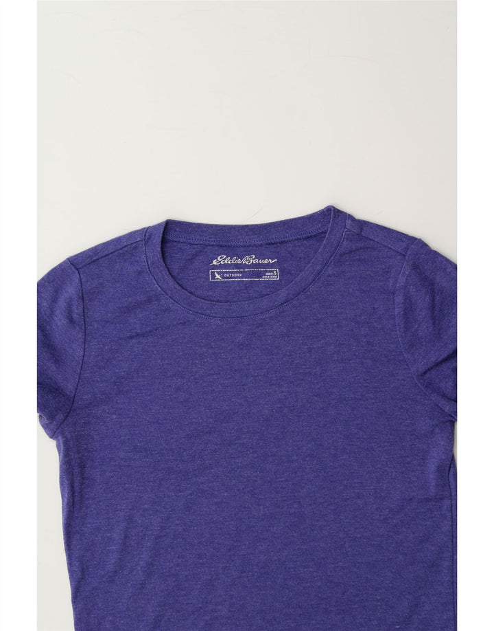 EDDIE BAUER Womens T-Shirt Top UK 8 Small Purple Cotton Vintage Eddie Bauer and Second-Hand Eddie Bauer from Messina Hembry 