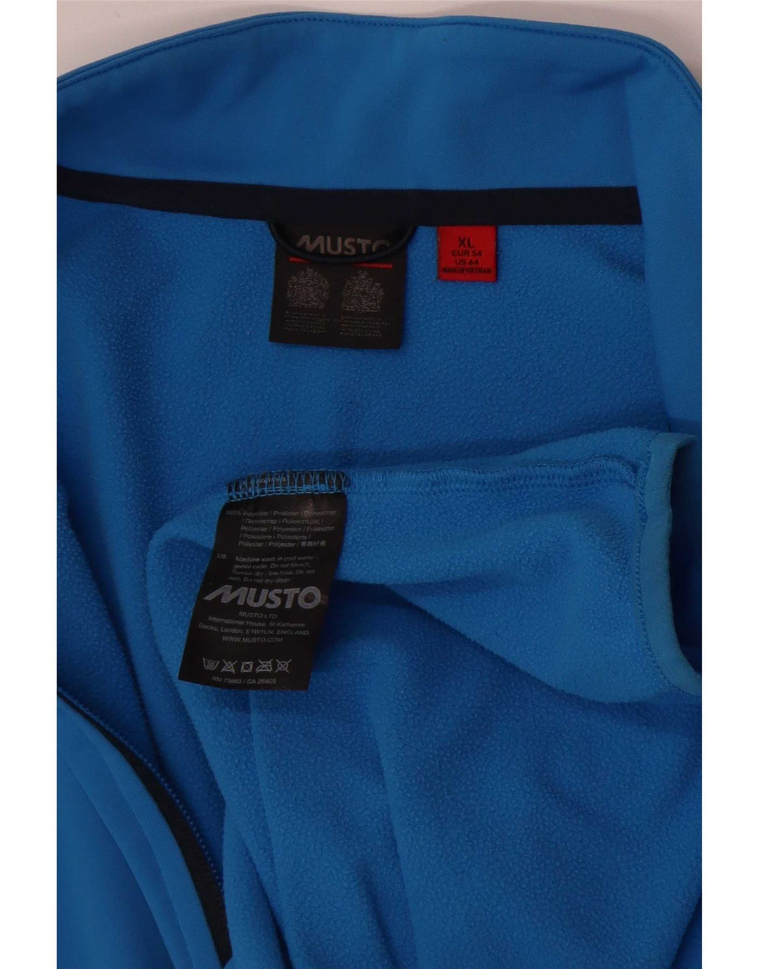 Musto Mens Zip Neck Moletom Jumper XL Azul Poliéster