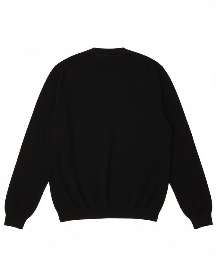 Suéter feminino SUN68 com gola redonda UK 20 2XL algodão preto
