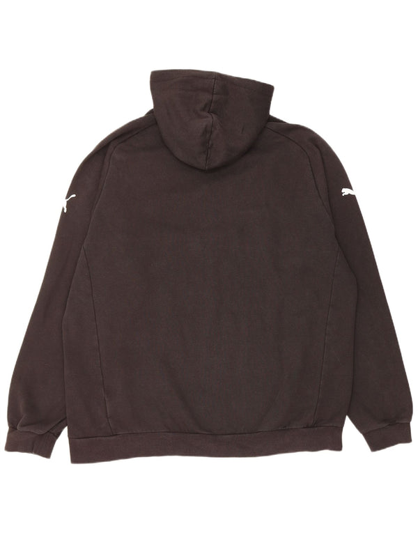 Puma Mens Hoodie Jumper 2XL Algodão Preto