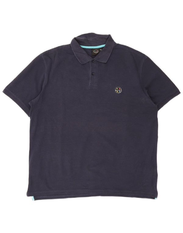 Camisa polo masculina Maui and Sons 2XL algodão azul marinho