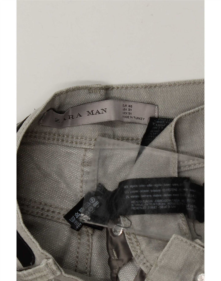 Zara Mens Slim Jeans EU 40 Médio W31 L30 Cinza Algodão