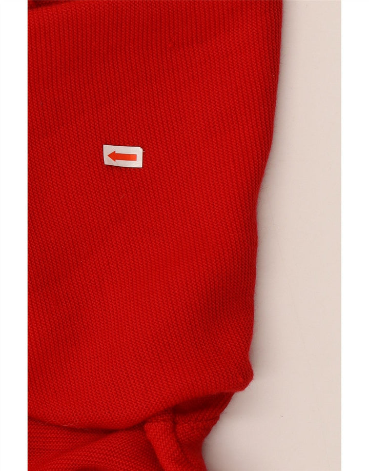 Suéter Cardigan Feminino Vintage EU 44 XL Lã Vermelha