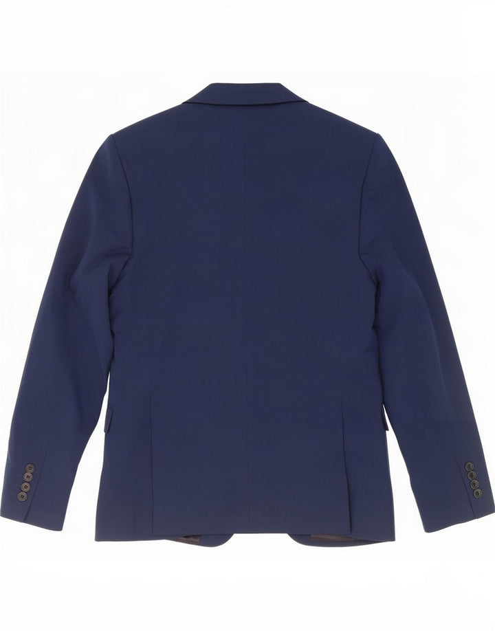 Jaqueta blazer masculina Zara com 2 botões UE 46 pequena azul marinho