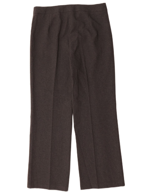 Marks & Spencer Womens Straight Casual Trousers UK 10 Small W32 L29 Grey