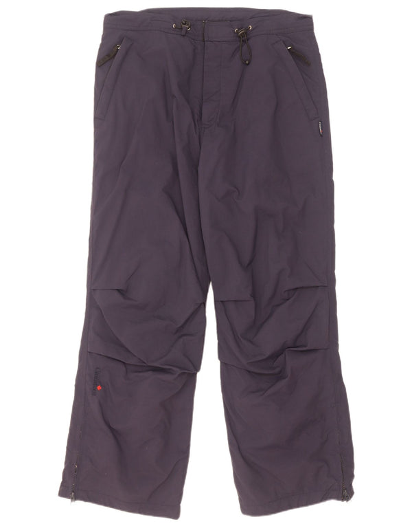 Calça corta-vento reta masculina canadense média W34 L29 azul marinho