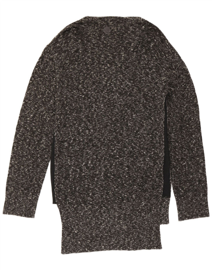 Suéter Cardigan Feminino Diesel Longline Oversized Reino Unido 10 Pequeno Cinza Salpicado