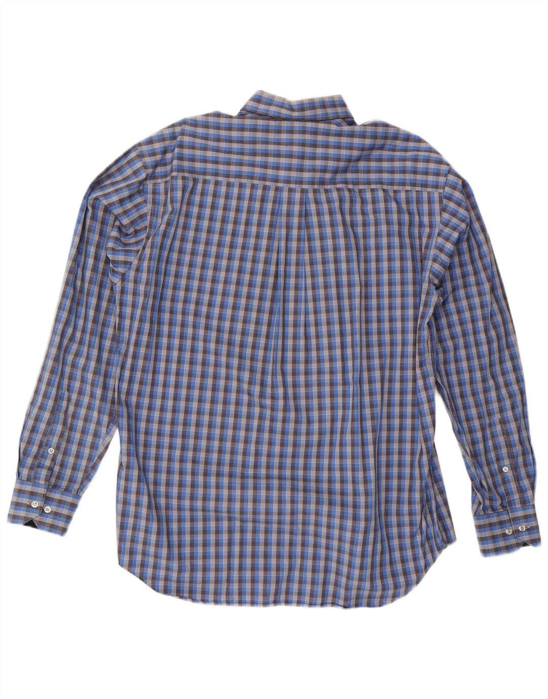 Camisa masculina Adidas tamanho 41 algodão xadrez azul médio